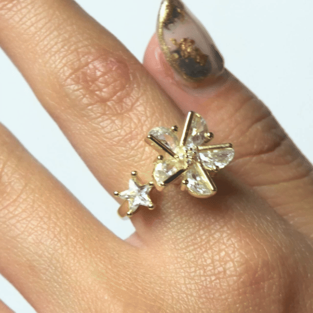 Golden Windmill Rotating Anti-Stress Ring