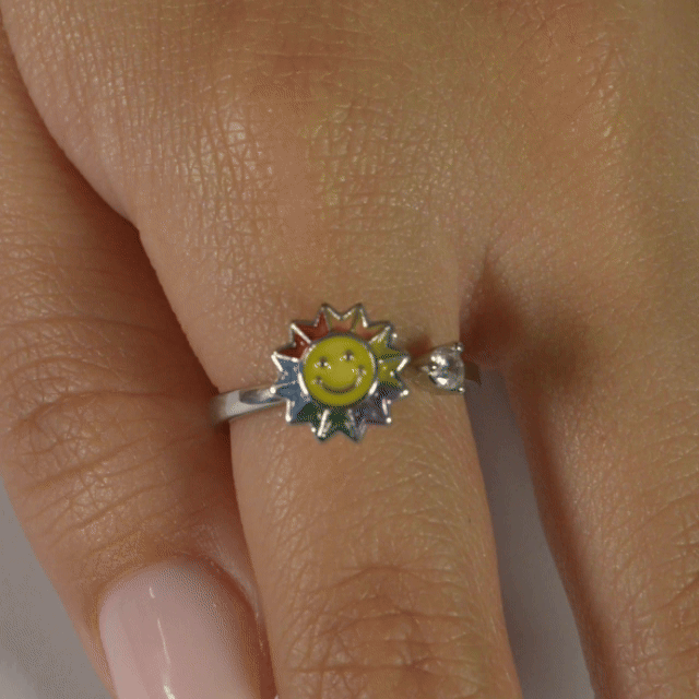 Smily Sunflower Serenara Anxiety Ring