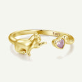 Cat Heart S925 Sterling Silver Ring