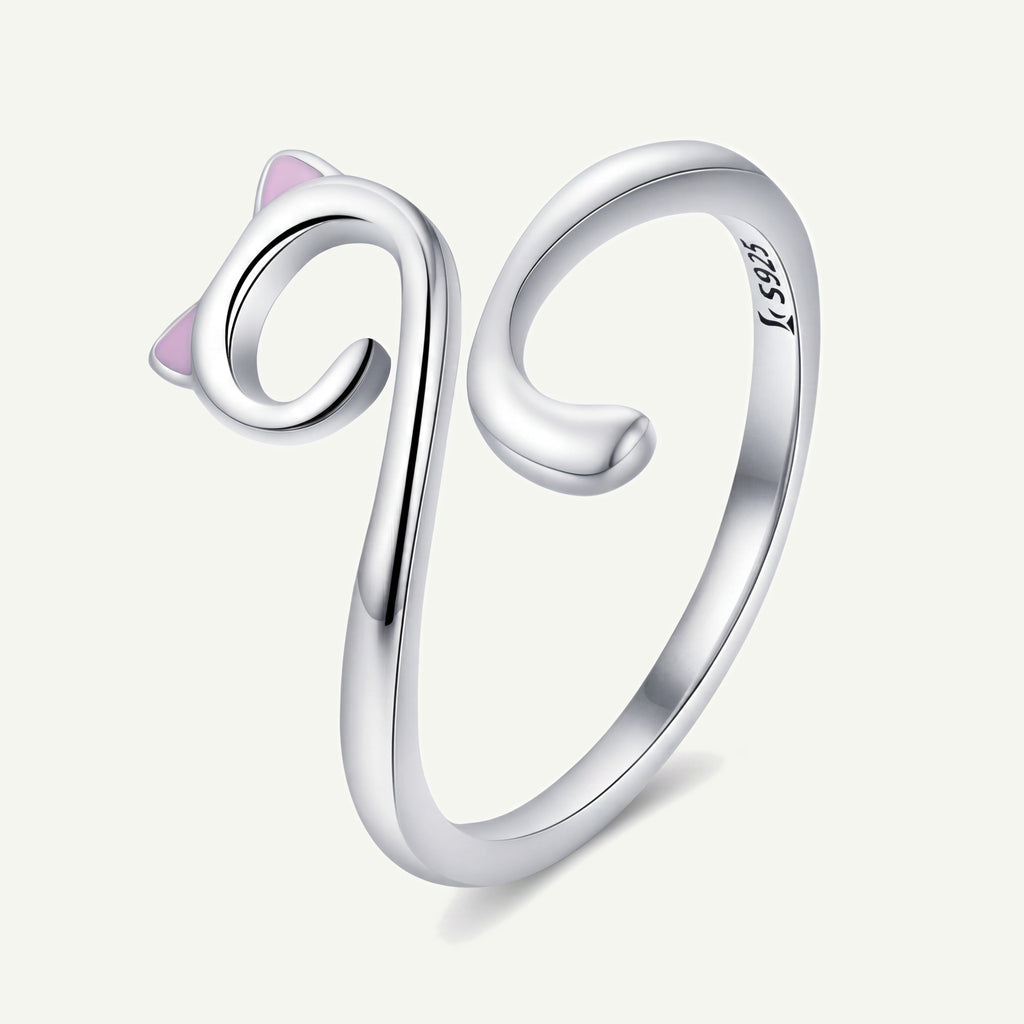 Cat Love 925 Sterling Silver Ring