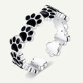 Black Dog Paws S925 Sterling Silver Ring