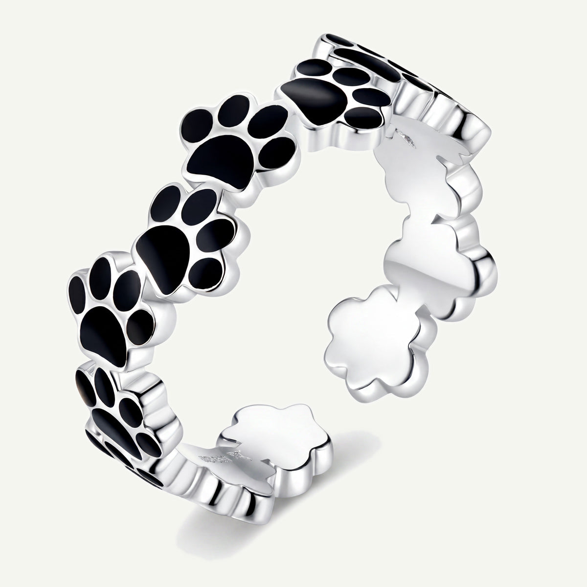 Black Dog Paws S925 Sterling Silver Ring
