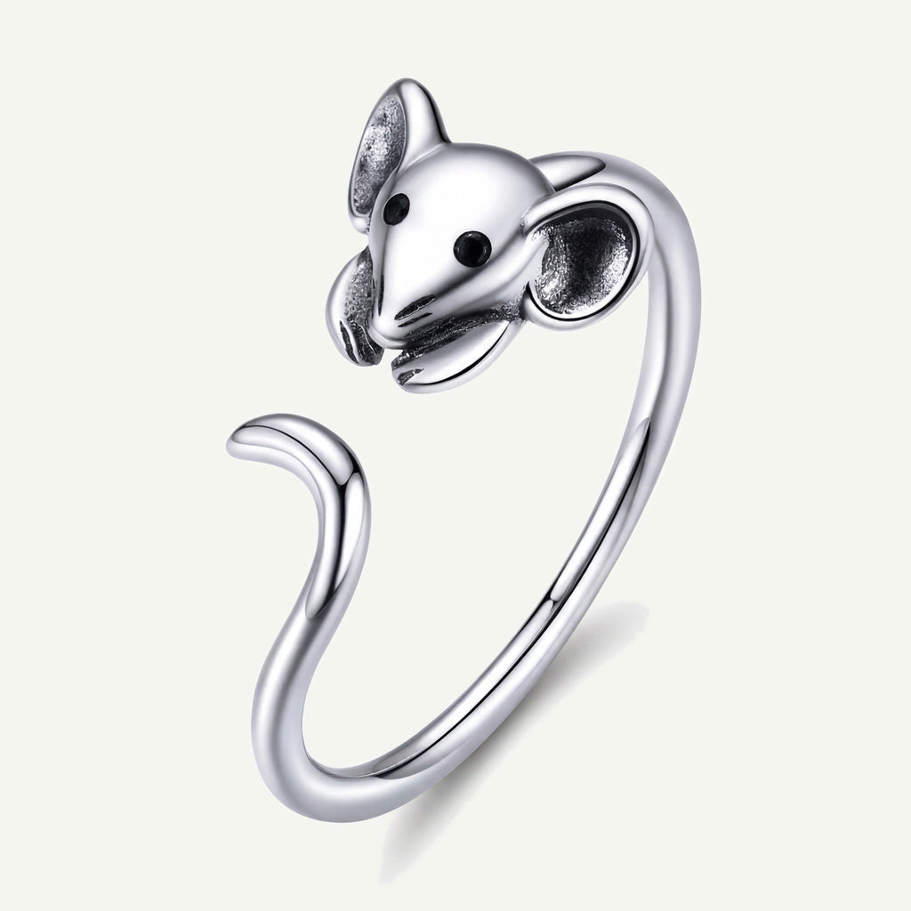 Cute Mouse S925 Sterling Silver Ring