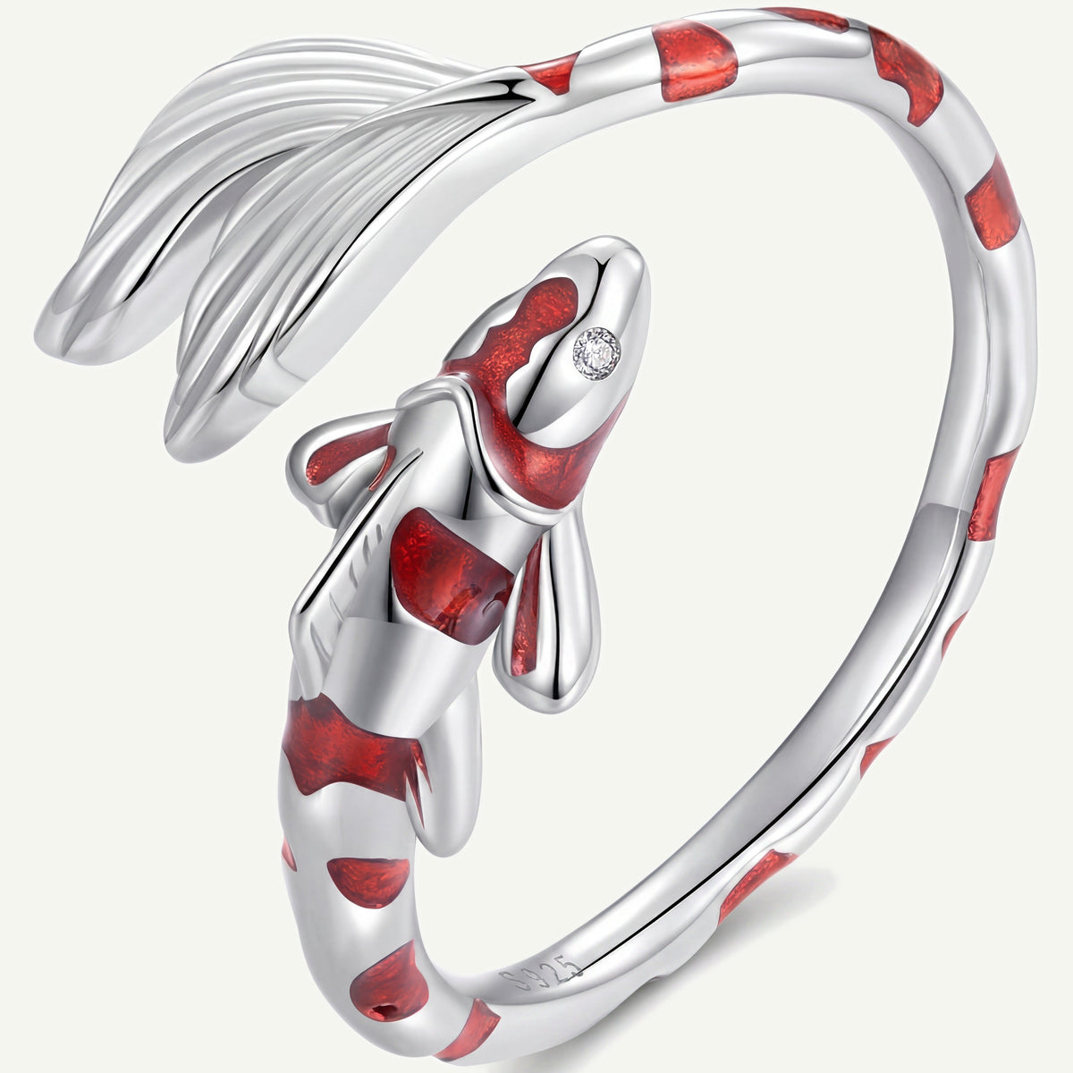 Koi Lucky Fish S925 Sterling Silver Ring
