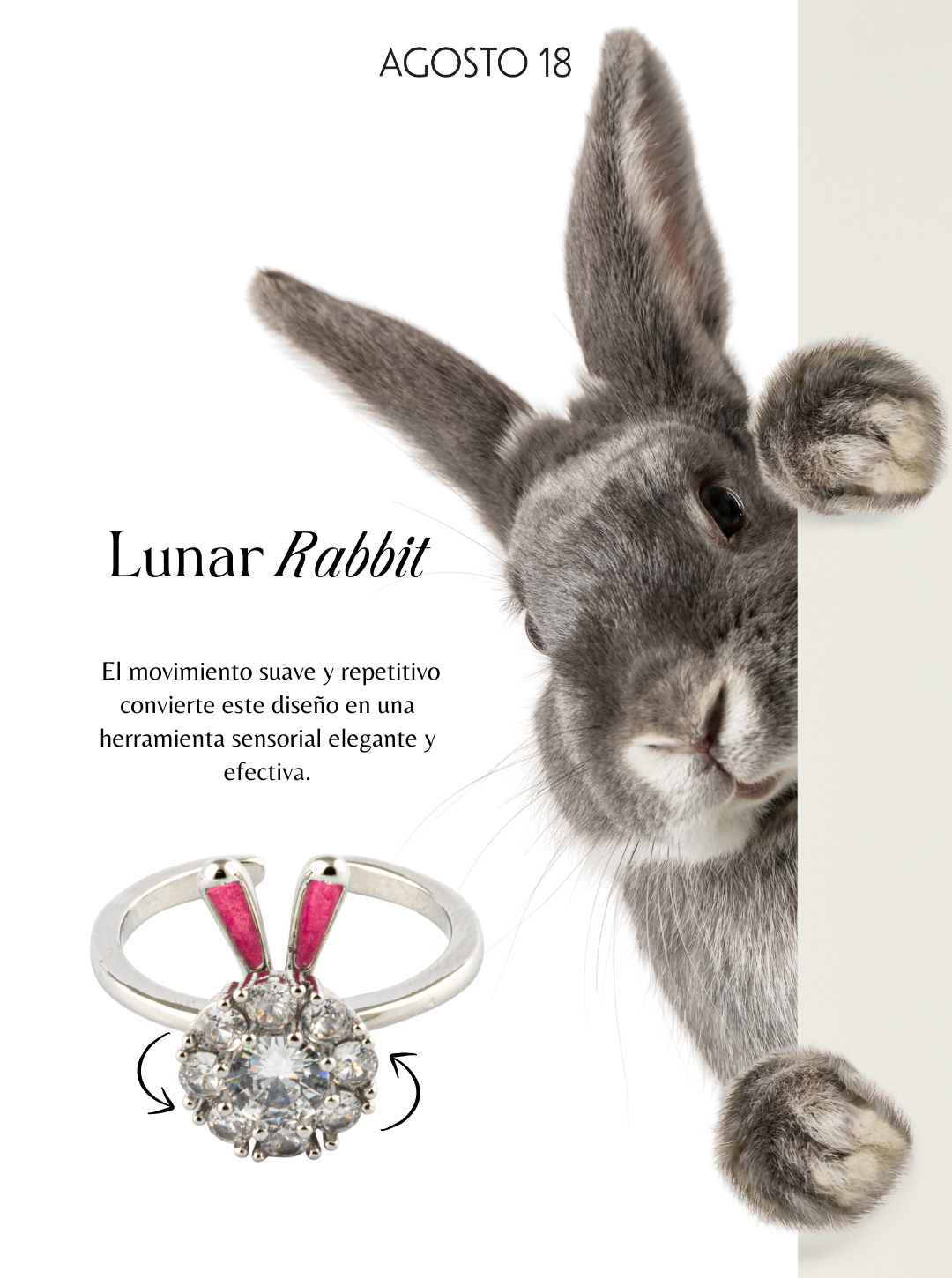 Lunar Rabbit Anti-Stress Ring