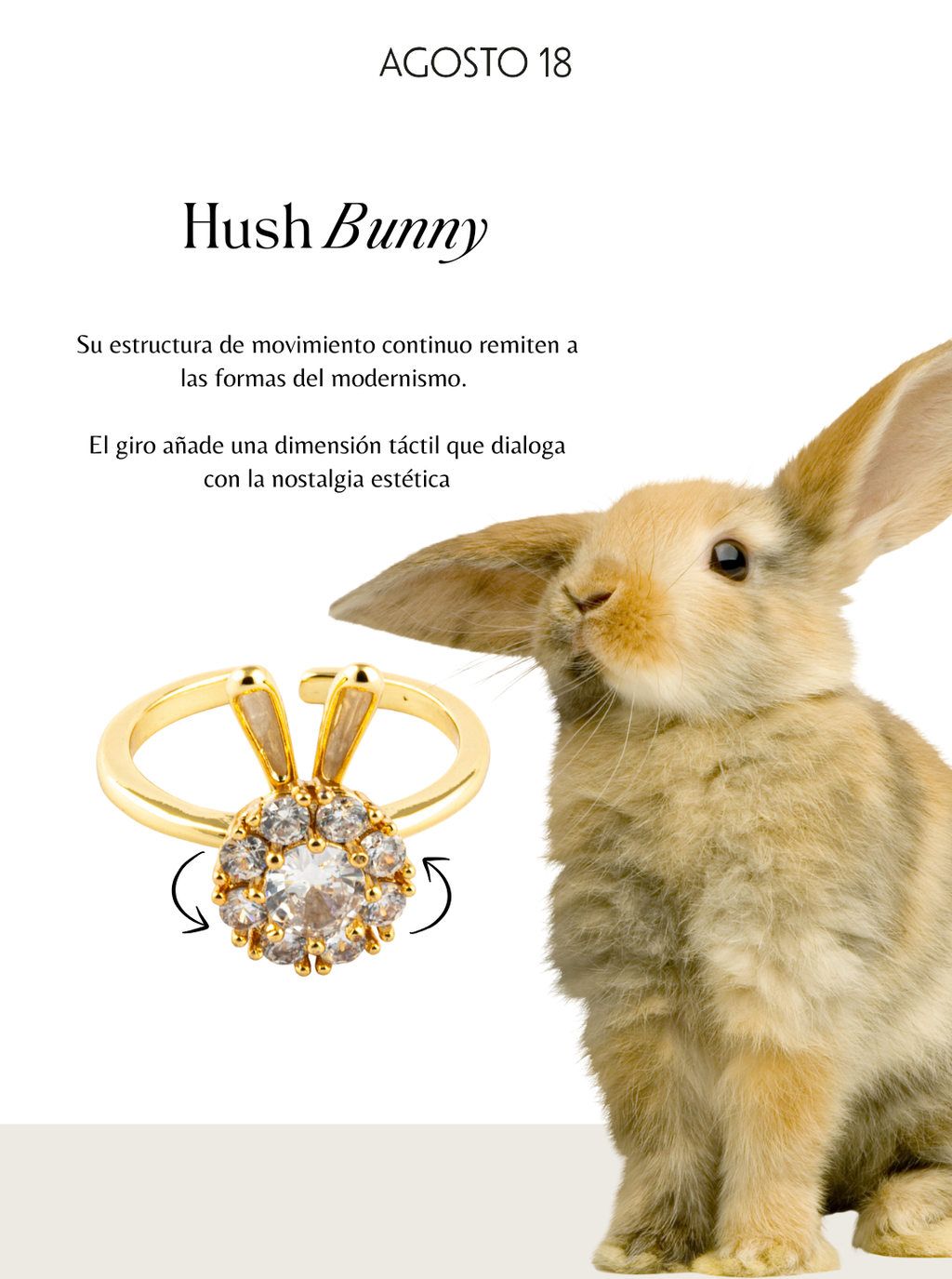 Lunar Rabbit Anti-Stress Ring
