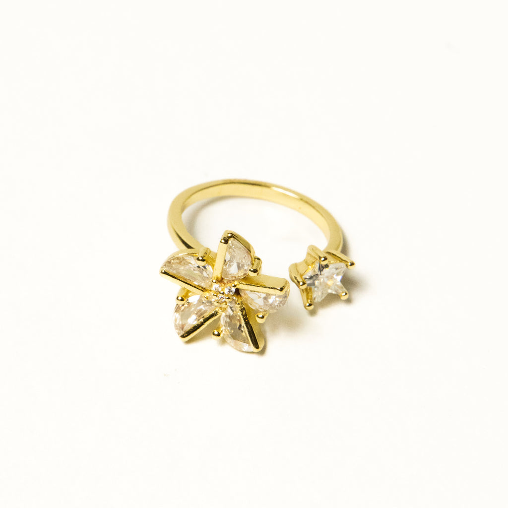 Golden Windmill Rotating Anti-Stress Ring