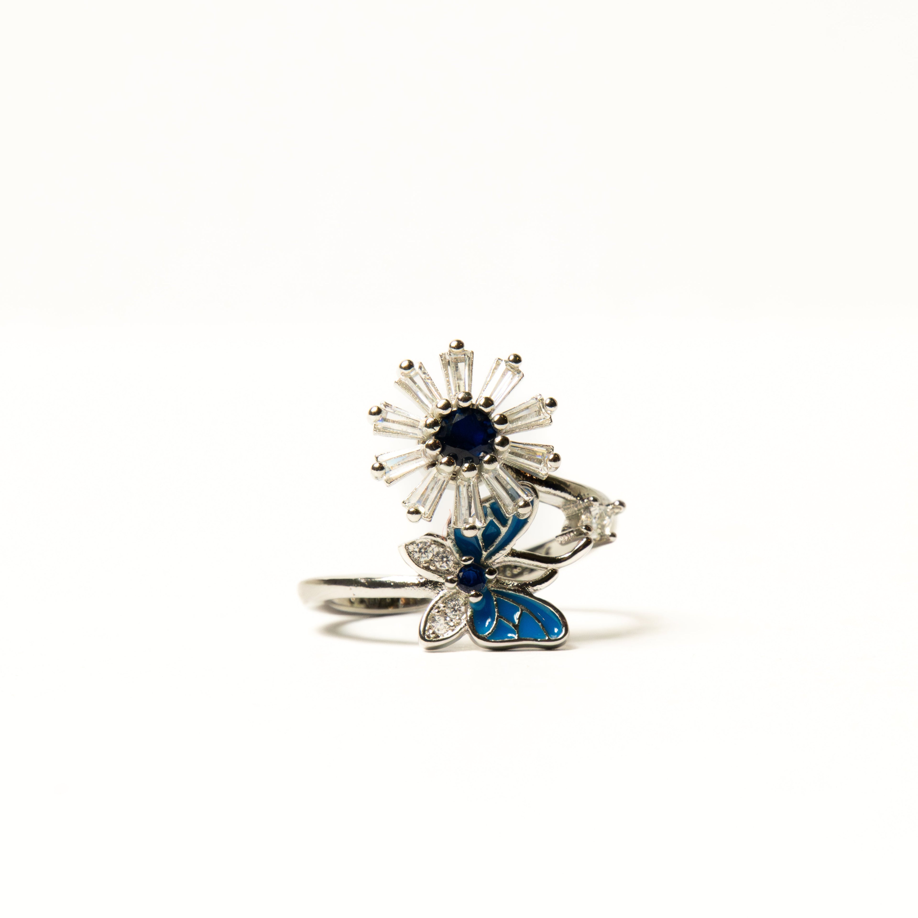 You're Always in my Heart Butterfly & Flower Rotating Ring