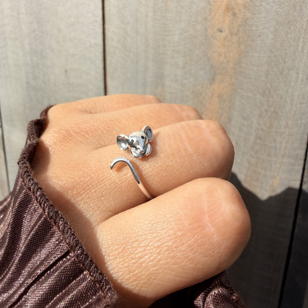 Cute Mouse S925 Sterling Silver Ring