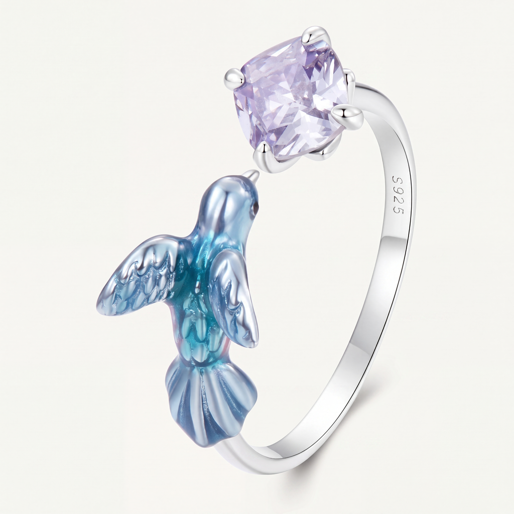 Kingfisher Bird S925 Sterling Silver Ring