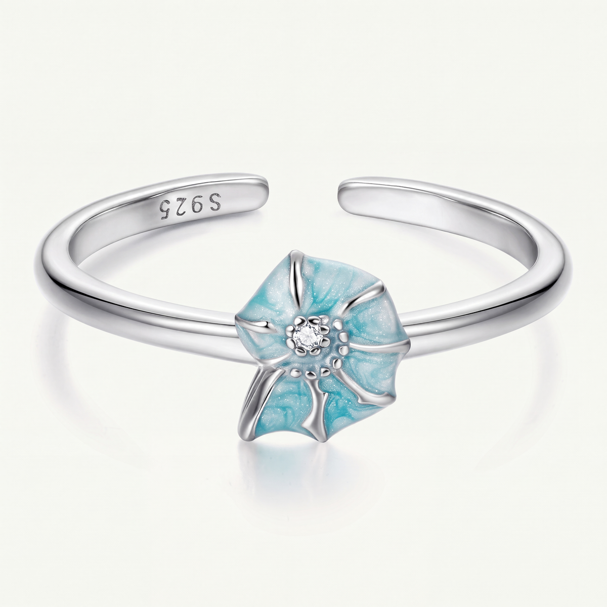 Conch Shell Adjustable 925 Sterling Silver Ring